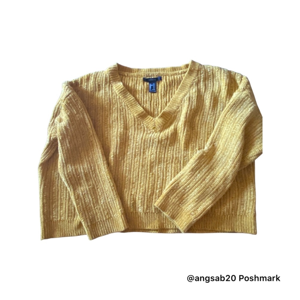 Mustard yellow V-Neck extremely soft by forever 21